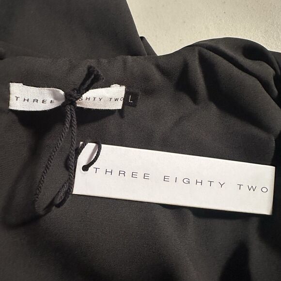 Three Eighty Two Dress Womens Large Black One Shoulder Knee Length Minimalist - Picture 5 of 8
